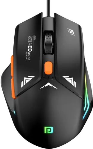 Image of Portronics POR 2015 Wired Ambidextrous Optical Gaming Mouse (USB 2.0, Black)