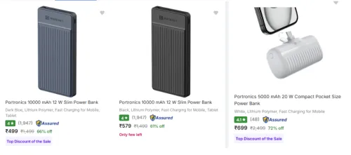 Image of Portronics Power Banks upto 72% Discount