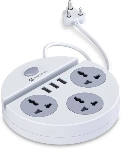 Image of Portronics Power Plate 5 1500W 3USB + 3 Socket Extension Boards 