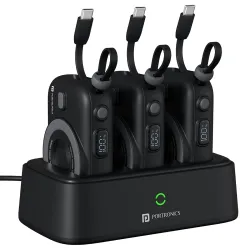 Portronics Power Shutter Home 3-in-1 10000mAh Wireless Powerbank with Charging Station