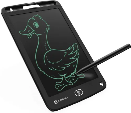 Image of Portronics Ruffpad 8.5E LCD Writing Tablet, Re-Writable, Wireless (Black)