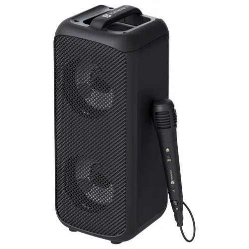 Image of Portronics Rumble 25W Portable Bluetooth Speaker with Wired Karaoke Mic, Upto 5 Hours Playtime, Bluetooth V5.3, Dual Dyn
