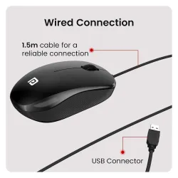 Portronics Toad 102 Wired Mouse 3Buttons