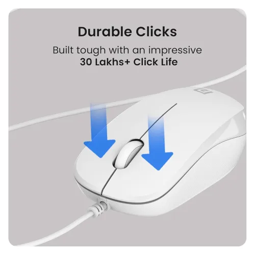 Image of Portronics Toad 102 Wired Mouse with 3 Buttons, Clickable Scroll Wheel, High-Precision 1200 DPI Optical Sensor