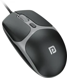 Portronics Toad 103 Wired Optical Mouse with 2400 DPI, Plug & Play, Ambidextrous, Ergonomic Wired Ergonomic Optical Mouse  (USB 2.0, Black)