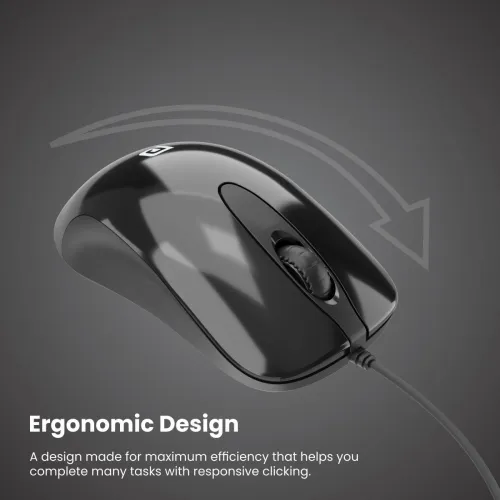 Image of Portronics Toad 26 Wired Optical Mouse (Black)