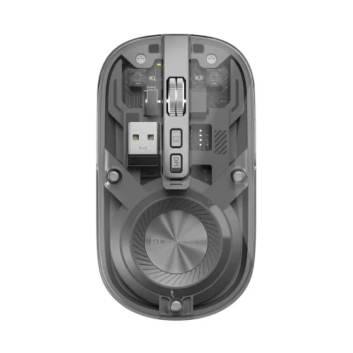 Image of Portronics Toad 8 Transparent Wireless Bluetooth Mouse with Dual Wireless (BT + 2.4 GHz)