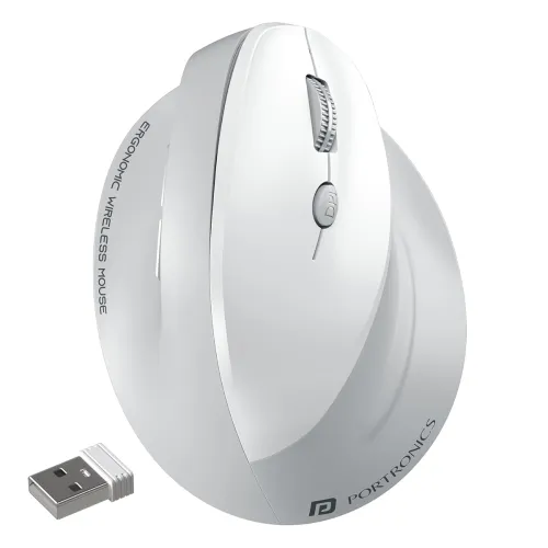 Image of Portronics Toad Ergo 4 Vertical Wireless Bluetooth Mouse, Dual Mode(2.4GHz+BT)