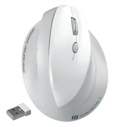 Portronics Toad Ergo 4 Vertical Wireless Bluetooth Mouse, Dual Mode(2.4GHz+BT)