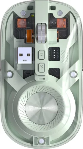 Image of Portronics Toad 8 Transparent Wireless Mouse Green
