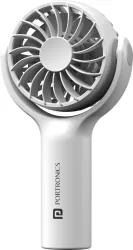 Portronics Toofan Mini Portable Pocket with 3 Speed Modes, Magnetic Base for Stability Rechargeable Fan (White)