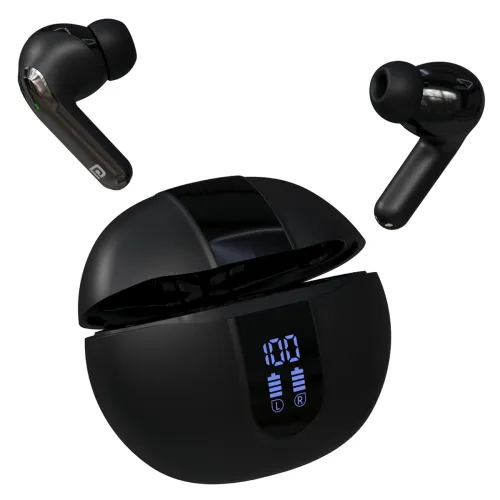 Image of Portronics Twins 29 ANC in-ear TWS Wireless Bluetooth Earbuds With Digital Display, Upto 30 Hours Playtime, Auto ENC, Lo
