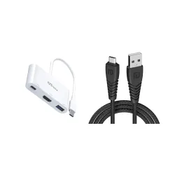 Portronics Type C to HDMI Adapter 3-in-1