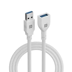 Portronics Uniconnect, 1.5M USB Extension Cable, Durable USB Type-A Male to Female Cable, PVC Build, Data Transfer & Cha