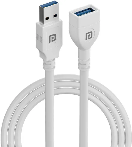 Image of Portronics Uniconnect 1.5M USB Extension Cable (Type-A M to F, White)