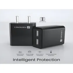 Portronics Unisex Adapto 66 Dual USB Port 