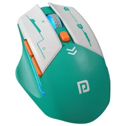 Portronics Vader Max Wireless Rechargeable Mouse, Thumb Support, Bluetooth 5.3 & 2.4 GHz Dual Mode, 6-Button Control, Adjustable DPI Up to 2400,Universal Compatibility for Laptop,Desktop,Gam...