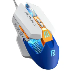 Portronics Vader 2.0 Wired Gaming Mouse with 7 Programmable Button Control, Adjustable DPI Upto 7100 Gaming Grade, 10 Million Clicks, RGB LED Lights, Ultra-Responsive 7000fps,1.5M Cable (Whi...