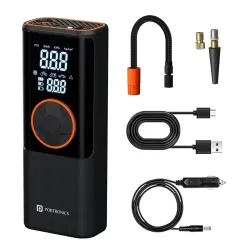 Portronics Vayu 4.0 Tyre Inflator (Digital, Rechargeable + Corded)