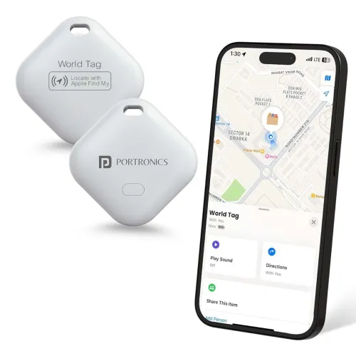 Image of Portronics Worldtag Item Finder with Upto 1 Year Battery Life, Bluetooth Tracker