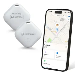 Portronics Worldtag Item Finder with Upto 1 Year Battery Life, Bluetooth Tracker