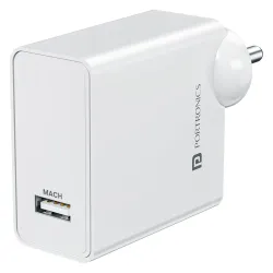 Portronics 25W Adapto 25A USB-A Fast Charging Adaptor