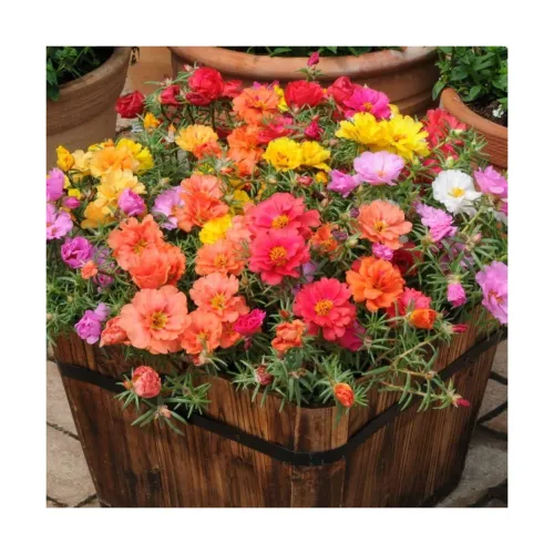 Image of Portulaca Flower Mix Perennial Garden Organic Seeds | Pack of 212 Seeds