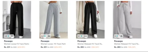 Image of Povaxpo Women's Track Pants at minimum 70% Discount
