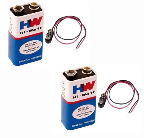 Image of POWBATT 9 Volt HW battery with Connector Battery (Pack of 2)