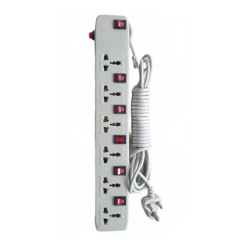 Image of Power Strip Extension Board with Individual Switches Universal Socket Multi Plug Board 