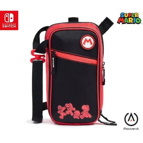 Image of PowerA Crossbody Bag for Nintendo Switch, OLED or Lite With Accessories Storage, Mario and Friends (Officially Licensed)