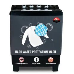 Power Guard 7Kg Semi Automatic Washing Machine (PG70WM-BKGY-OP-WW)