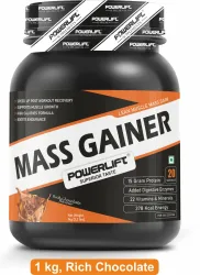 POWERLIFT For Lean Muscle Gain Protein Powder (1 kg, Rich Chocolate)