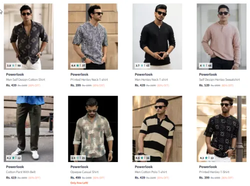 Image of Powerlook Men Clothes Flat 80% Discount