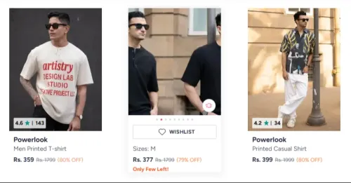 Image of Powerlook Men Printed T-shirt Upto 80% OFF