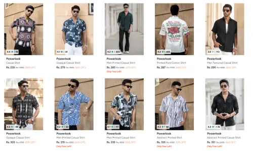 Image of Powerlook Men's Casual Shirt at minimum 80% Discount