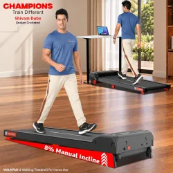 Powermax Fitness 3HP Walking Pad 2 110kg Manual Incline Walkpad for Home Treadmill