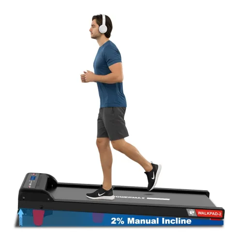 Image of PowerMax Fitness Walkpad-2 Under-Desk Treadmill for Home Use 