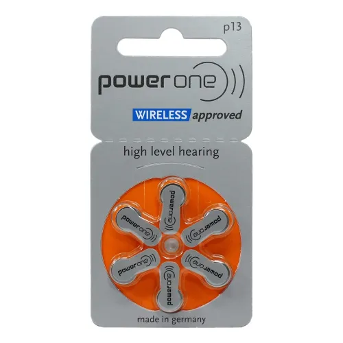 Image of Power One Hearing Aid Battery Size 13, 6 Pcs