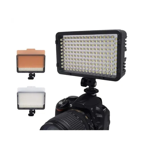 Image of Powerpak LED-260A Metal Hot Shoe Mount Dimmable Ultra High Power Panel Digital Camera /Camcorder Video Light,…