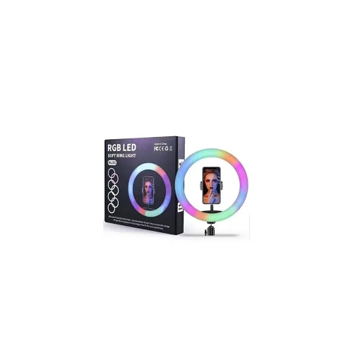 Image of Powerpak MJ33 13inch / 33cm RGB Ring Light with Mini Light Stand for YouTube | Photo-Shoot | Video Shoot | Live Stream |