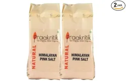 Praakritik Natural Himalayan Pink Salt 1 KG (Pack of 2, 500 Gram Each) Mineral Rich Salt for Healthy Cooking, Natural Su