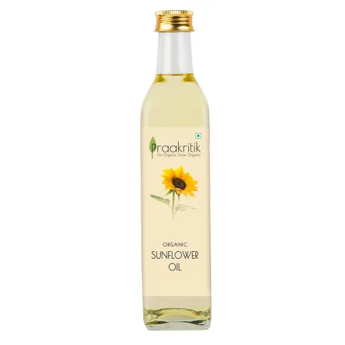 Image of Praakritik Organic Sunflower Oil 500 ML Bottle