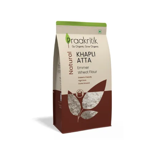 Image of Praakritik Natural Khapli Wheat Atta 1kg (Emmer Wheat Flour)