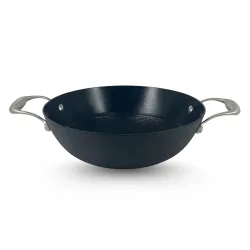 Prabha Non-Stick Induction Base Cast Iron Kadhai 2.4 Litre 24 cm