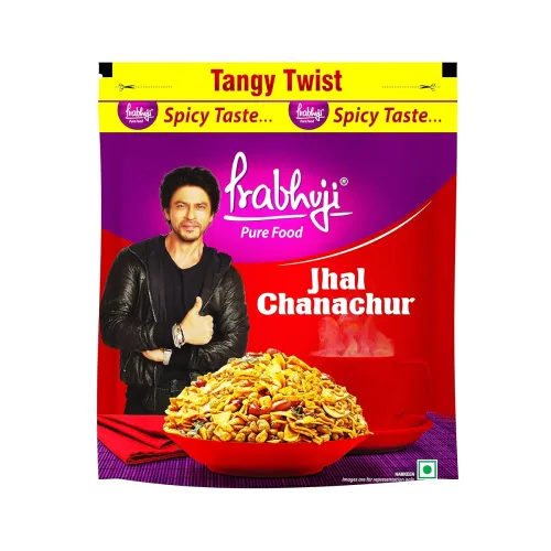 Image of Prabhuji Pure Food Jhal Chanachur Tangy Twist Namkeen 900g | Spicy & Zesty Bengali Snack Mix with Crunchy Sev, Peanuts &