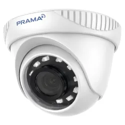 Prama 2MP HD Dome Camera PT-HTD700E-IP (3.6mm) 2 MP high-Performance CMOS · 1920 x 1080 Resolution · 2.8 mm, 3.6 mm Fixed Lens · Up to 20 m IR Distance · OSD menu, DNR, DWDR · Analog HD Outp...