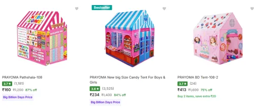 Image of Prayoma Kids Tents Starting @ ₹160