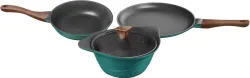 Preethi Artistic Die Cast Non Stick Set Cookware Set  (Aluminium, 3 - Piece)