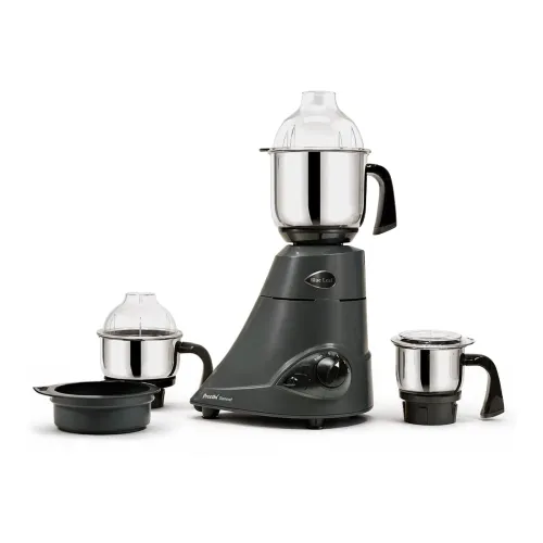 Image of Preethi Blue Leaf Diamond Mixer Grinder, 750 Watt 3 Jars + Flexi Lid, Black